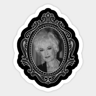 Bea Arthur Retro-Vintage (Black & White Version) Sticker